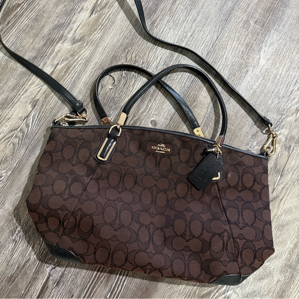 Coach Brown Signature Tote Bag